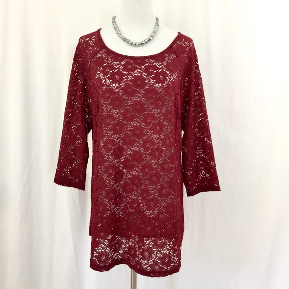 Free Kisses Tops - Free Kisses Lace Tunic